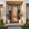 Leon:  Exterior White Oak Flush Door with Vertical Grain (1-3/4”)