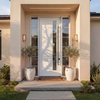 OSLO Fiberglass Exterior Door – Narrow Slim Vertical Lite Flush Glazed 1-3/4