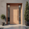 Camden: Exterior White Oak Multi Horizontal Plank Door with Horizontal Grain (1-3/4
