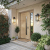 Albany – Multi Horizontal Plank Exterior White Oak Door with Vertical Lite (1-3/4”)