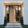 Albany – Multi Horizontal Plank Exterior White Oak Door with Vertical Lite (1-3/4”)
