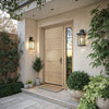 Chelsea:  Exterior White Oak Flush Door with Horizontal Grooves and Horizontal Grain (1-3/4”)