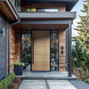 Chelsea:  Exterior White Oak Flush Door with Horizontal Grooves and Horizontal Grain (1-3/4”)