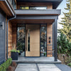 Albany – Multi Horizontal Plank Exterior White Oak Door with Vertical Lite (1-3/4”)