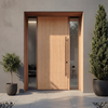 Leon:  Exterior White Oak Flush Door with Vertical Grain (1-3/4”)