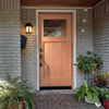Ritz - Craftsman Mahogany Exterior Door 1-Lite Low-E Clear with 1 Panel Bottom (1-3/4