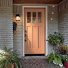 Rancho - Craftsman Mahogany Exterior Door 3-Lite Low-E Clear with 3 Panel Bottom (1-3/4