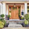 Rancho - Craftsman Mahogany Exterior Door 3-Lite Low-E Clear with 3 Panel Bottom (1-3/4