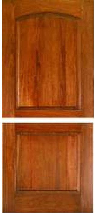 DUTEXMA230 - Dutch: Mahogany 2 Panel Arched Top Door (1-3/4