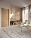 Brentwood- Interior White Oak Flush Door- 3 Horizontal Grooves and Horizontal Grain (Engineered) (1-3/4