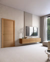 Brentwood- Interior White Oak Flush Door- 3 Horizontal Grooves and Horizontal Grain (Engineered) (1-3/4