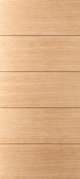 Chelsea:  Exterior White Oak Flush Door with Horizontal Grooves and Horizontal Grain (1-3/4”)
