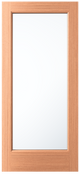 FD1L- Mahogany French Door Exterior 1-Lite Full View w/ Low-E Clear Glass (1-3/4”)