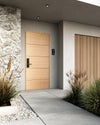 Chelsea:  Exterior White Oak Flush Door with Horizontal Grooves and Horizontal Grain (1-3/4”)