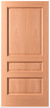 MA300 - MAHOGANY 3 PANEL SQUARE TOP INTERIOR DOOR (1-3/4
