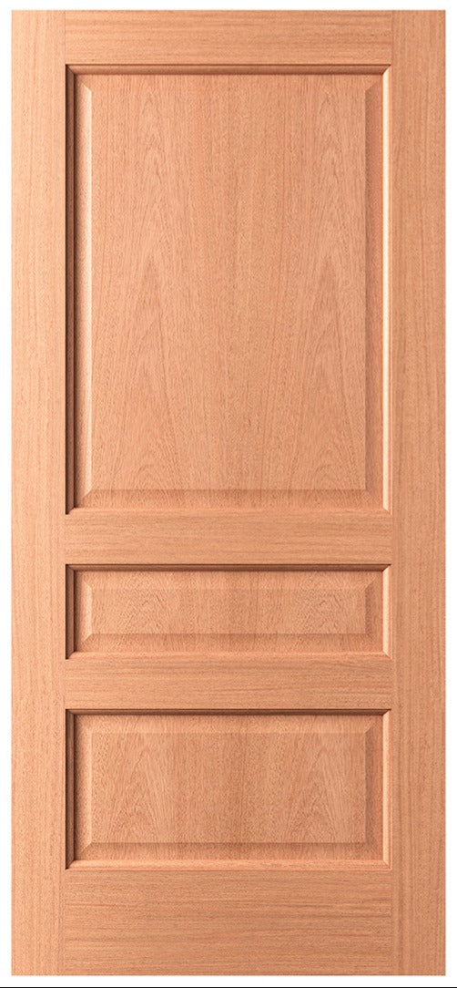 MA300 - MAHOGANY 3 PANEL SQUARE TOP INTERIOR DOOR (1-3/4")