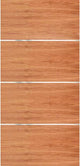 MOVIDA - MAHOGANY FLUSH INTERIOR DOOR WITH 1/4" HORIZONTAL 3 ALUMINUM STRIPS (1-3/4")