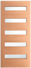 Quinque - 5 Rectangle Lite Exterior Door(1-3/4