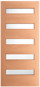 Quinque - 5 Rectangle Lite Exterior Door(1-3/4")