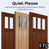 Rancho - Craftsman Mahogany Exterior Door 3-Lite Low-E Clear with 3 Panel Bottom (1-3/4