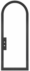 Athens: Single Arched Steel Metal 1-Lite French Door with Low-E Glass Exterior Grade