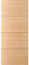 Brentwood- Interior White Oak Flush Door- 3 Horizontal Grooves and Horizontal Grain (Engineered) (1-3/4