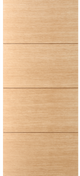 Brentwood- Interior White Oak Flush Door- 3 Horizontal Grooves and Horizontal Grain (Engineered) (1-3/4")