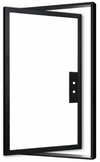 Caldwell - Pivot Steel Metal Exterior Grade 1-Lite Door with Clear Low-E Glass