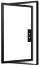 Caldwell - Pivot Steel Metal Exterior Grade 1-Lite Door with Clear Low-E Glass