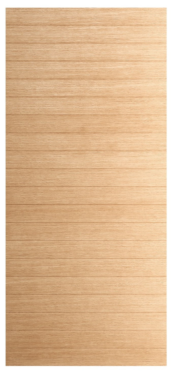 Camden: Exterior White Oak Multi Horizontal Plank Door with Horizontal Grain (1-3/4