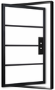 Dixon - Pivot Steel Metal Exterior Grade 4-Lite Door with Clear Low-E Glass