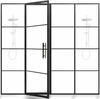 Doccia: Steel Metal Shower Door with Single Tempered Clear Glass