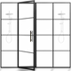 Doccia: Steel Metal Shower Door with Single Tempered Clear Glass