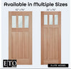 Rancho - Craftsman Mahogany Exterior Door 3-Lite Low-E Clear with 3 Panel Bottom (1-3/4