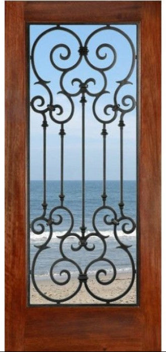 FD1LMonteCarlo - Mahogany Monte Carlo Exterior Door(1-3/4