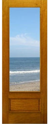 FD1LPB - Mahogany 1-Lite Exterior French Door Panel Bottom w/ Low-E Clear Glass (8-0ft) (1-3/4