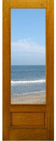 FD1LPB - Mahogany 1-Lite Exterior French Door Panel Bottom w/ Low-E Clear Glass (8-0ft) (1-3/4")