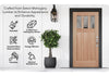 Rancho - Craftsman Mahogany Exterior Door 3-Lite Low-E Clear with 3 Panel Bottom (1-3/4
