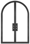 Jasper - Double Arched Steel Metal 1-Lite French Door with Low-E Glass Exterior Grade
