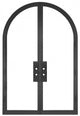 Jasper - Double Arched Steel Metal 1-Lite French Door with Low-E Glass Exterior Grade