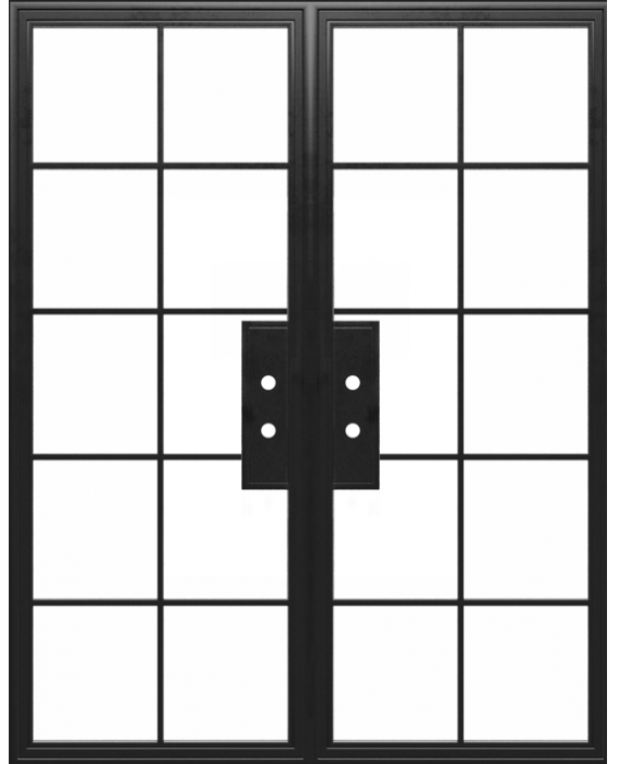 Kotet - Steel Metal Exterior Grade 10-Lite French Door with Low-E Glass