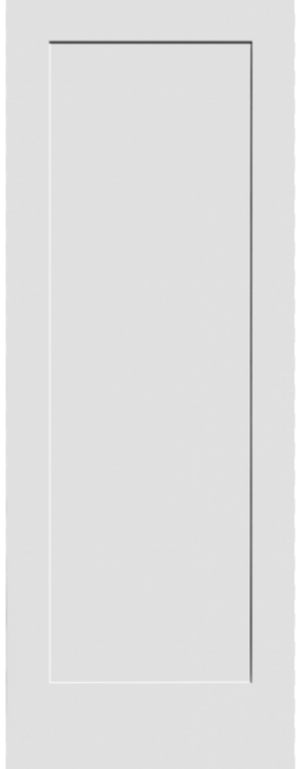 Madison - 1 Panel Shaker Square Top Primed Door (1-3/8