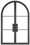 Mobile - Double Arched Steel Metal 3-Lite French Door with Low-E Glass Exterior Grade