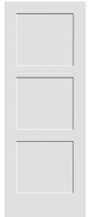 Orlando - 3 Even Panel Shaker Square Top Primed (1-3/8