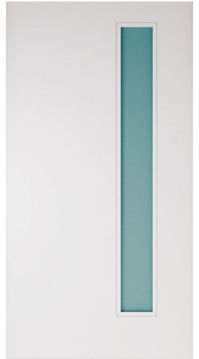 OSLO Fiberglass Exterior Door – Narrow Slim Vertical Lite Flush Glazed 1-3/4"(Paintable)