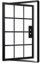 Salem - Pivot Steel Metal Exterior Grade 12-Lite Door with Clear Low-E Glass
