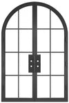 Troy - Double Arched Steel Metal 8-Lite French Door with Low-E Glass Exterior Grade