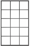 Ventana15: 15-Lite Fixed Rectangle Steel Metal Window with Low-E Glass Exterior Grade