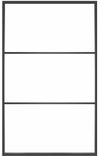 Ventana3: 3-Lite Fixed Rectangle Steel Metal Window with Low-E Glass Exterior Grade