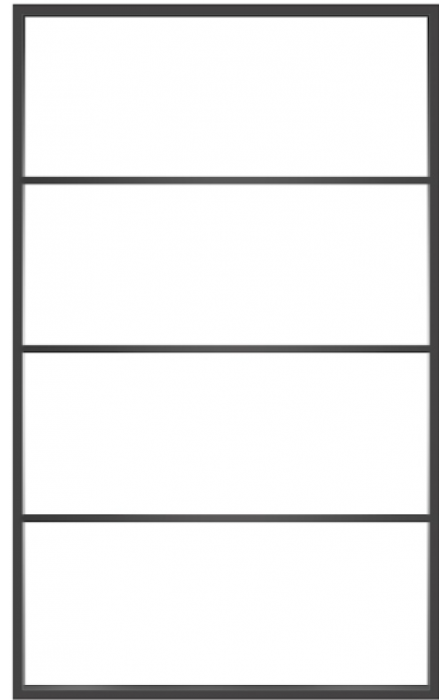 Ventana4: 4-Lite Fixed Rectangle Steel Metal Window with Low-E Glass Exterior Grade